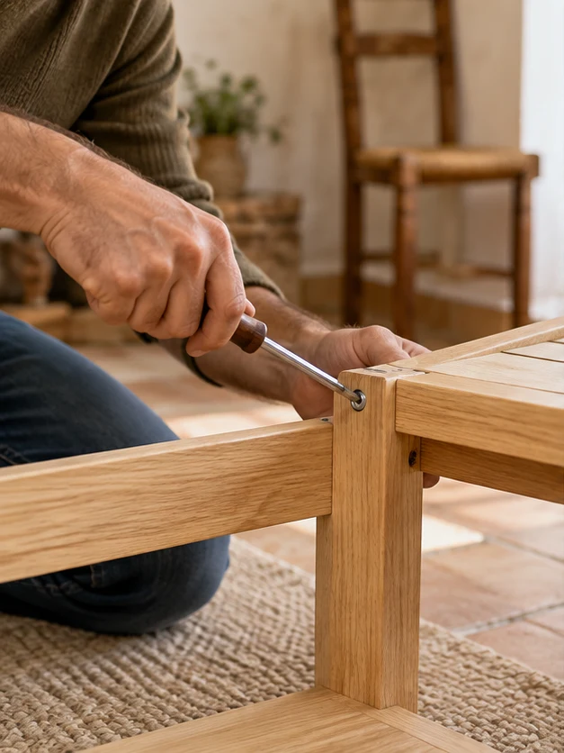 Montage d’un meuble en bois
